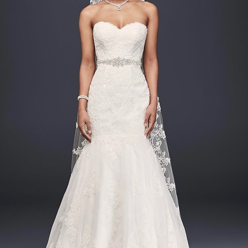 Davids bridal Trumpet style bridal gown size 10